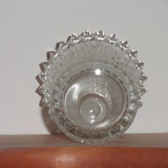 Vintage Clear Crystal Ribbed Glass Votive Tea Candle Holder Insert - Picture 7 of 8